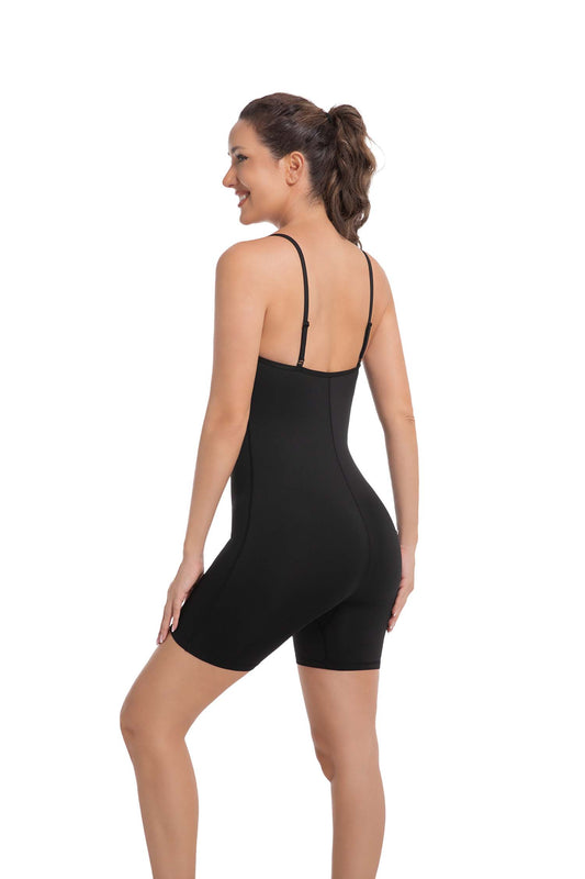 Women's Sports Bodysuit High-Waisted Workout Top Seamless Yoga Jumpsuit Breathable Gym Running