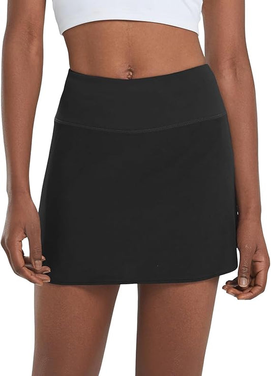 Women's Pleated Tennis Skirt Golf Skorts High Waist with Zipper Pocket Athletic Skirt for Women Built-in Shorts for Running Yoga Gym