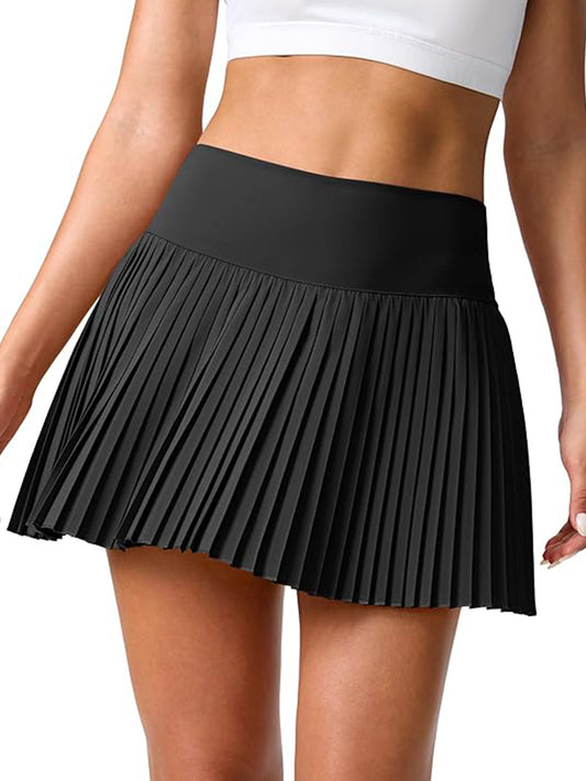 Pleated Tennis Skirt Golf Skorts for Woman Side Pocket Athletic Skirt Moisture-Wicking High Workout Skirt Perfect for Gym Running
