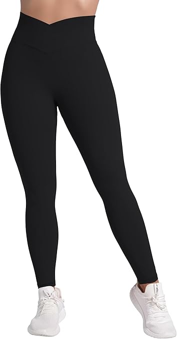 Sunzel Hidden Butt Lifting Scrunch Workout Leggings for Women Crossover High Waist Yoga Pants with Tummy Control