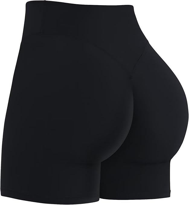 Sunzel Sunlissia Hidden Butt Lifting Scrunch Biker Shorts Women Crossover High Waist Workout Shorts with Tummy Control