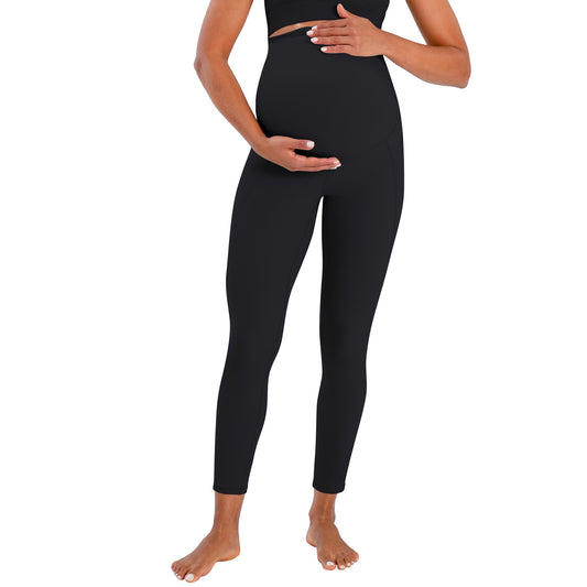 Funidos Maternity leggings Yoga Pants with Pockets High Waisted Over The Belly Buttery Soft Workout Leggings for Women Stretchy Pregnancy Activewear