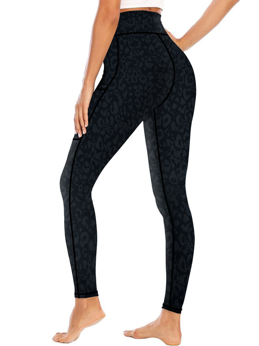 High-Waist Yoga Pants with Side Pocket Stretchable Comfortable Workout Leggings for Women Available in S-XXL Perfect for Yoga Gym and Daily Wear