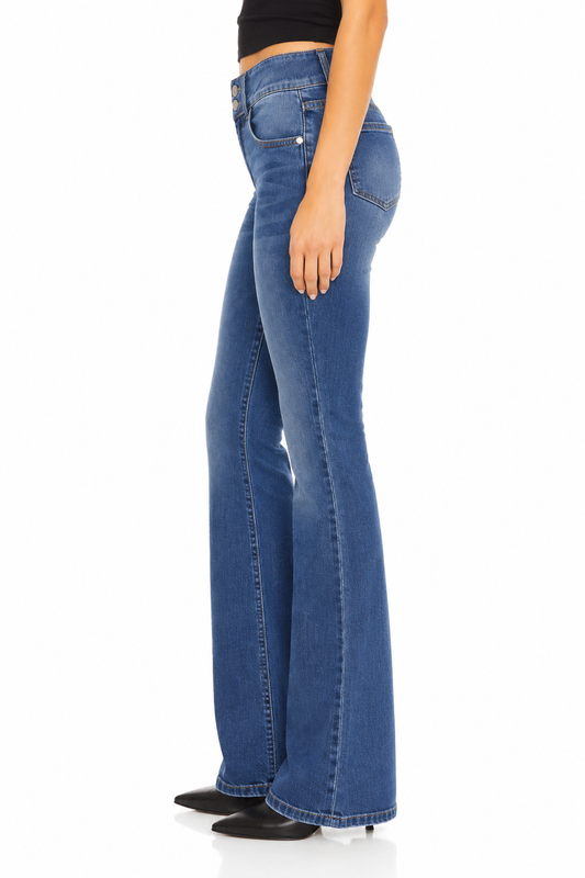 Sunzel Womens Vintage Flare Jeans High Waisted Denim Pants, Button Fly Stretch Bell Bottom Jeans with Pockets