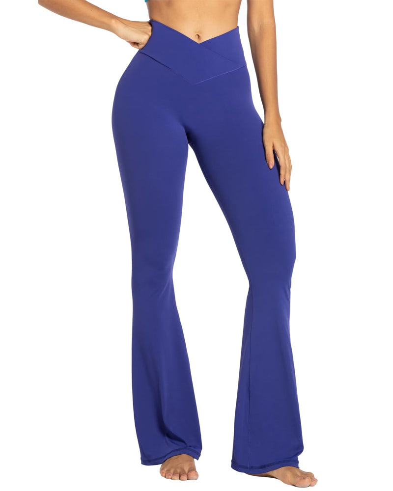 30'' Women's Cross Waist Flared Leggings