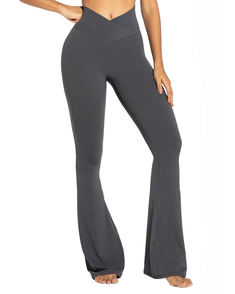 30'' Women's Cross Waist Flared Leggings