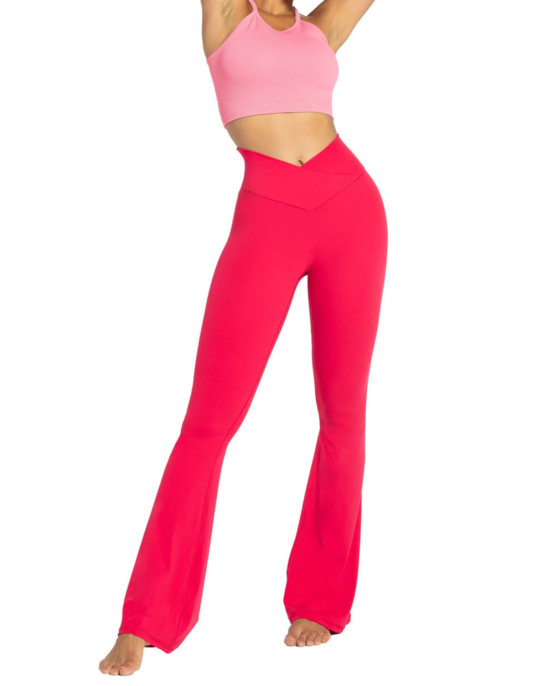 30'' Women's Cross Waist Flared Leggings