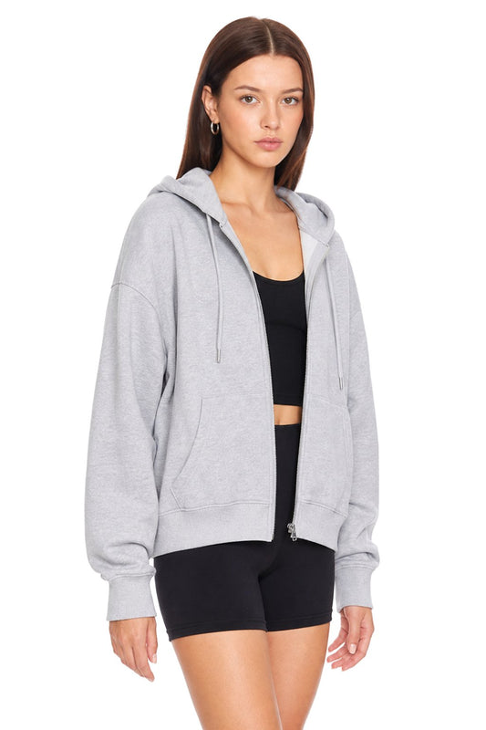 Sunzel Women's Oversized Zip Up Hoodie Sweatshirt, Drawstring Full Zip Hooded Jacket, Long Sleeve Casual Fall Outerwear with Pockets