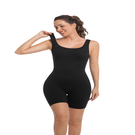 Summer Hot Seamless Bodysuits for Women Tummy Control Rompers One Piece Sexy Sleeveless Backless Yoga Hip Jumpsuits