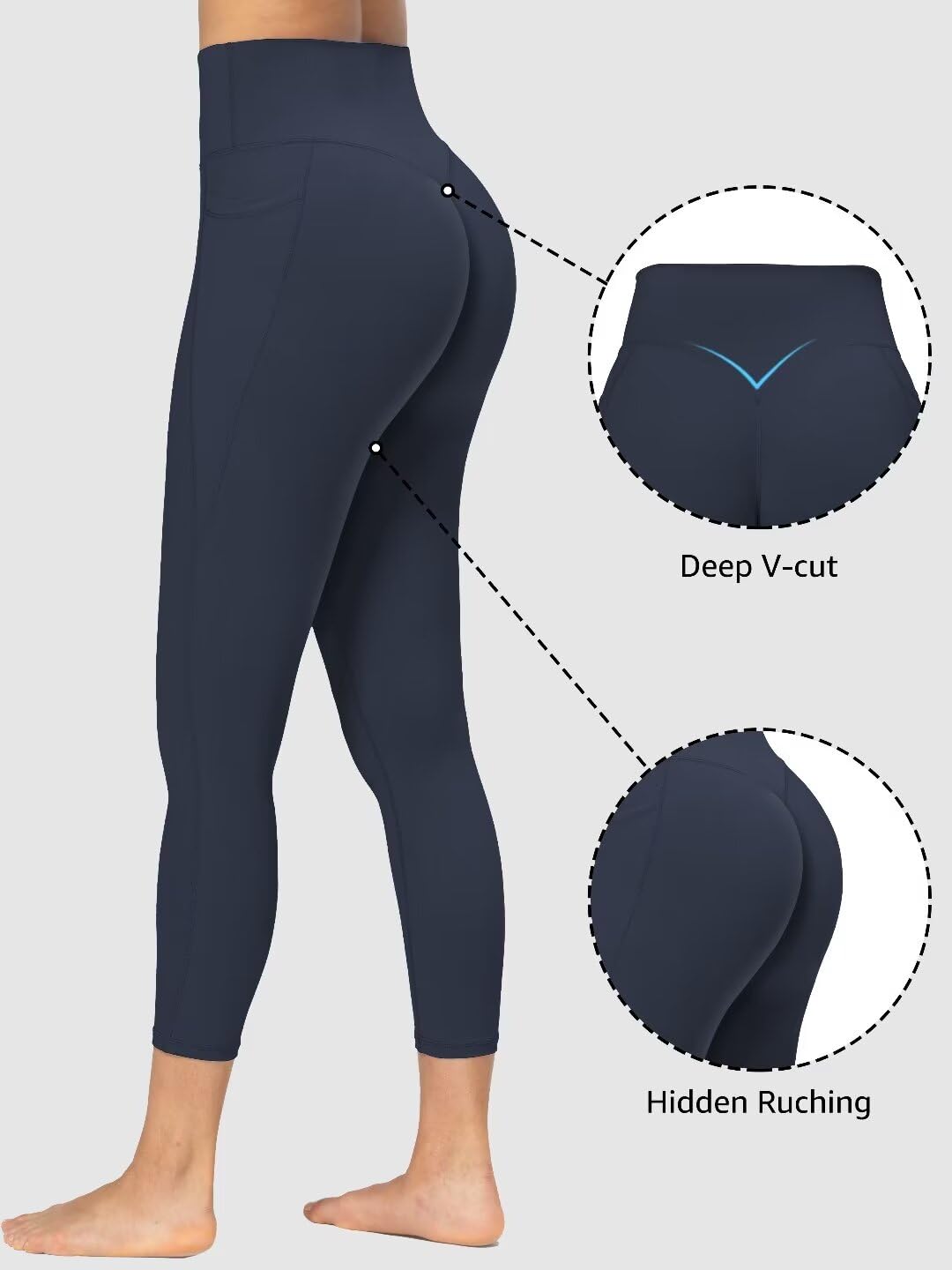Sunzel Sunzfly Invisible Butt Scrunch Capri Leggings with Pockets for