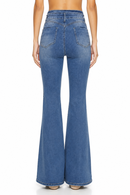 Sunzel Womens High Waisted Flare Jeans Stretch Denim Pants Bootcut Slim Fit Casual Going Out Jeans with Pockets