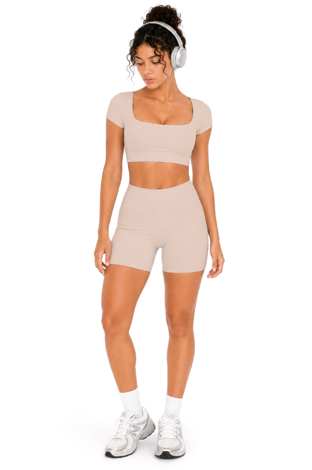 Sunzel Womens Short Sleeve Crop Top with Built in Bra Athletic Yoga T Shirt Casual Fitted Workout Gym Active Tee with Padding