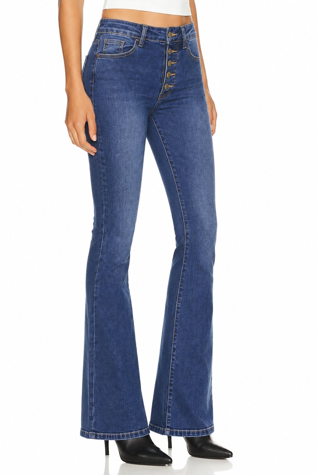 Sunzel Women's High Waisted Flare Jeans Button Fly Denim Pants, Butt Lifting Bootcut Jeans with Pockets, Slim Fit Full Length Jeans