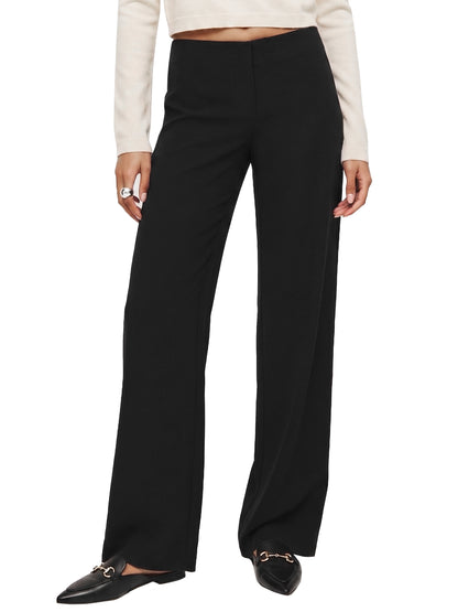 Sunzel Women's Mid Rise Wide Leg Dress Pants Stretchy Office Work Trousers