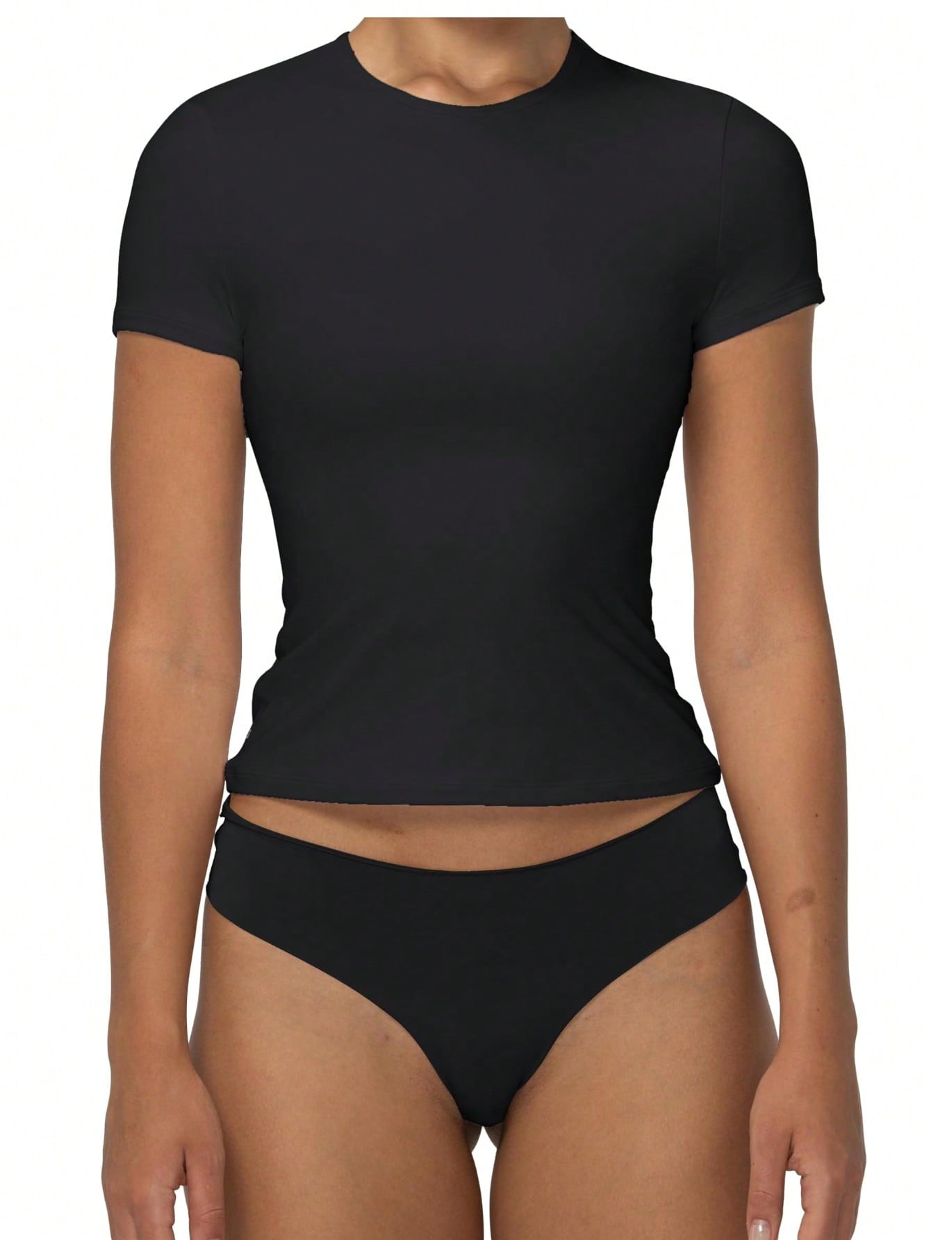 Women's Stretch T-Shirt High Elasticity Soft Breathable Tee Moisture-Wicking Workout Daily Wear