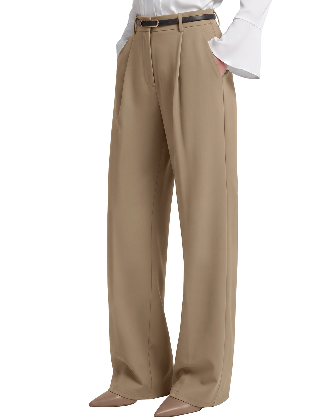 Sunzel Women's Wide Leg Dress Pants with Pockets Business Casual Trousers