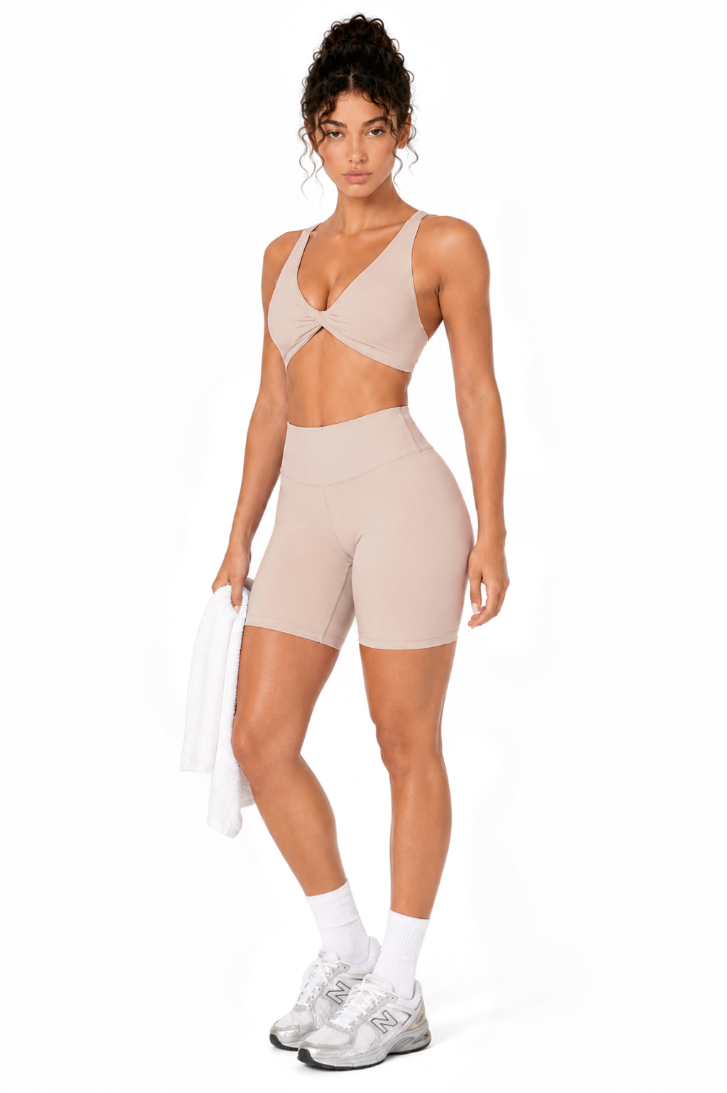 Sunzel Women's V-Neck Twist Sports Bra Low Impact with Removable Pads Cross Backless Straps Going Out Casual Padded Bralette