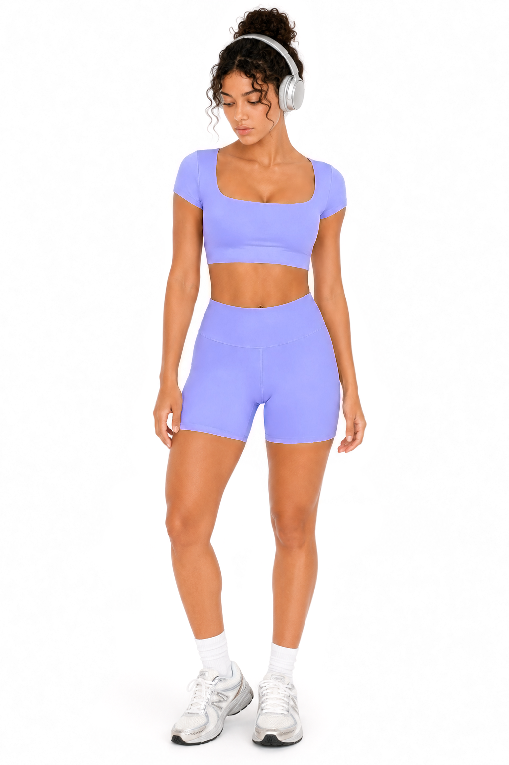 Sunzel Womens Short Sleeve Crop Top with Built in Bra Athletic Yoga T Shirt Casual Fitted Workout Gym Active Tee with Padding
