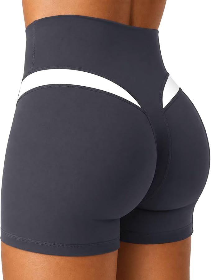 Sunzel Women No Front Seam Biker Shorts High Waist Squat Proof Yoga Short | 2.5"/4"/6"/9" Inseam, Colorblock Design, Tummy Control, Buttery Soft, Compression, Butt Lifting, 4-way Stretch, Gym Workout