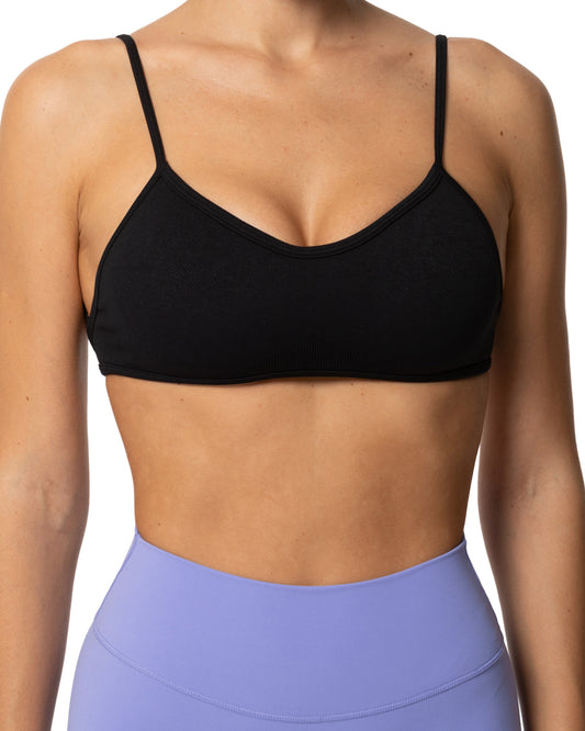 Seamless Open Back Sports Bra with Padding