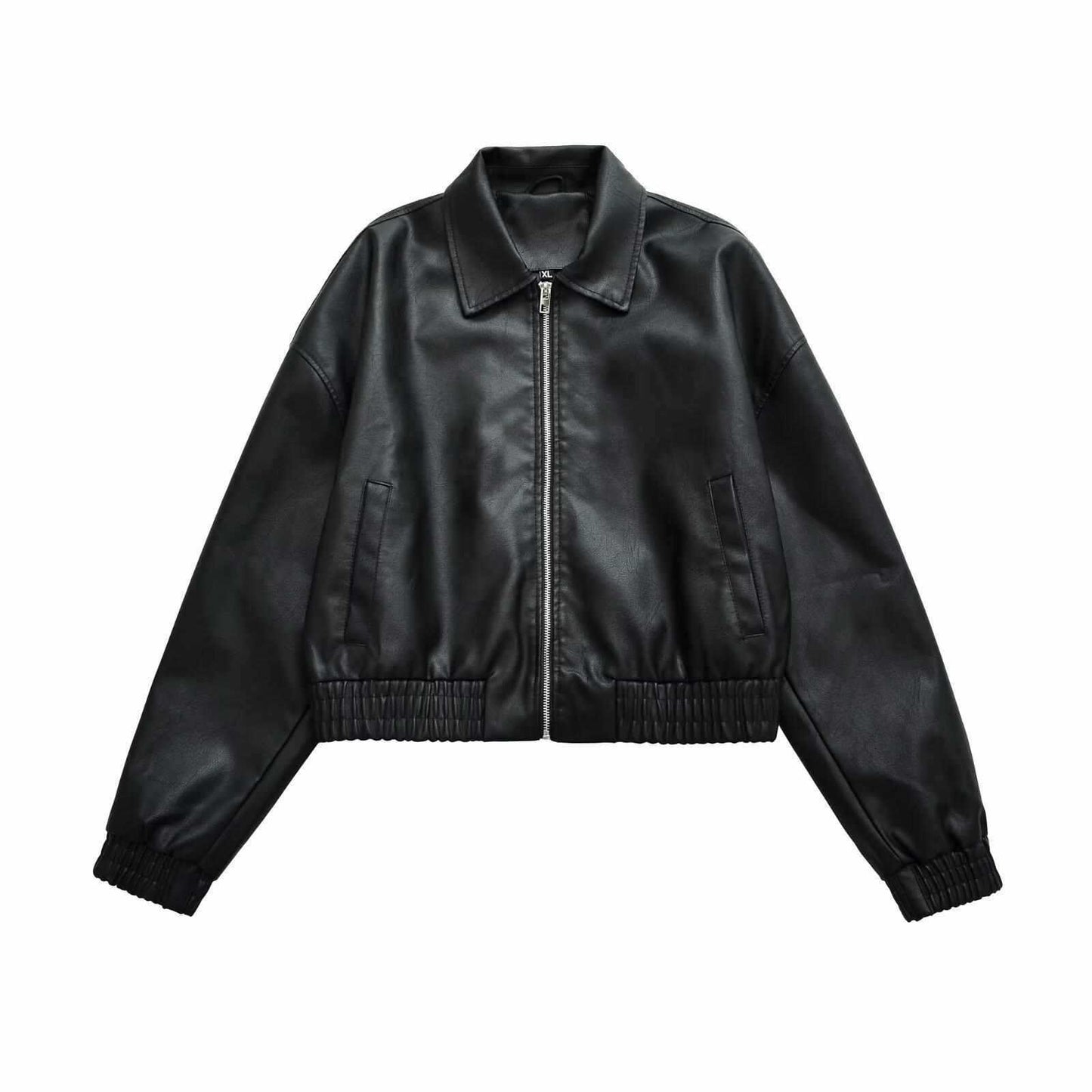 TRENDY URBAN STREET CASUAL JACKET – Lightweight, Oversized PU-Feel Outerwear with Pockets, Breathable & Wrinkle-Resistant for Everyday City Wear