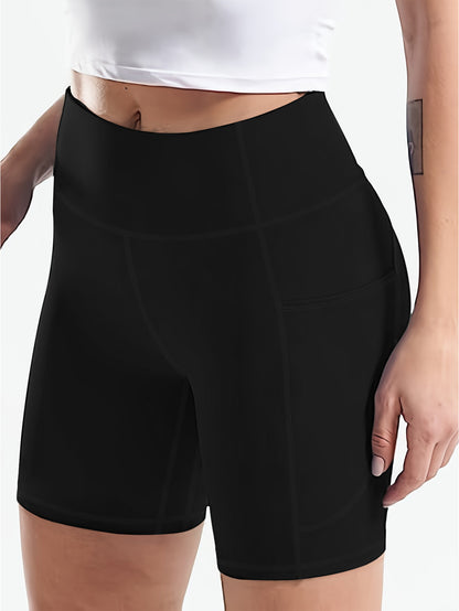Plus Size 5XL High-Waisted Yoga Shorts for Women Tummy Control Workout Shorts with Phone Pocket Moisture-Wicking Fabric for Running Gym Yoga