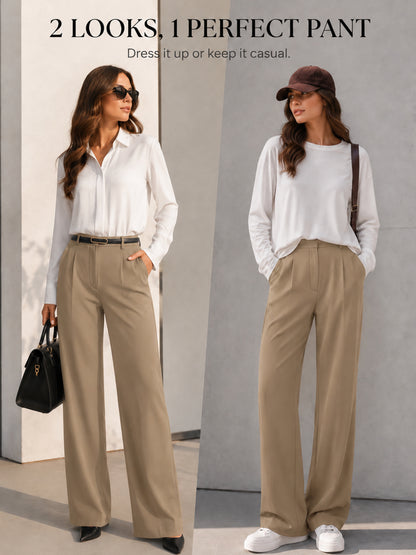 Sunzel Women's Wide Leg Dress Pants with Pockets Business Casual Trousers