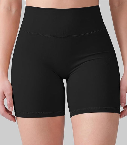 Sunzel Sustainable Butt Lifting Biker Shorts Women, High Waist No Front Seam Tummy Control Booty Scrunch Workout Yoga Shorts