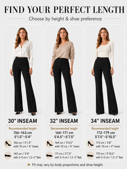 Sunzel Womens Mini Flare Dress Pants Hidden Butt Scrunch Work Trouser