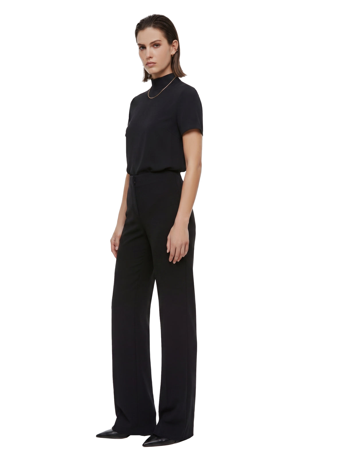 Sunzel Women's Mid Rise Wide Leg Dress Pants Stretchy Office Work Trousers