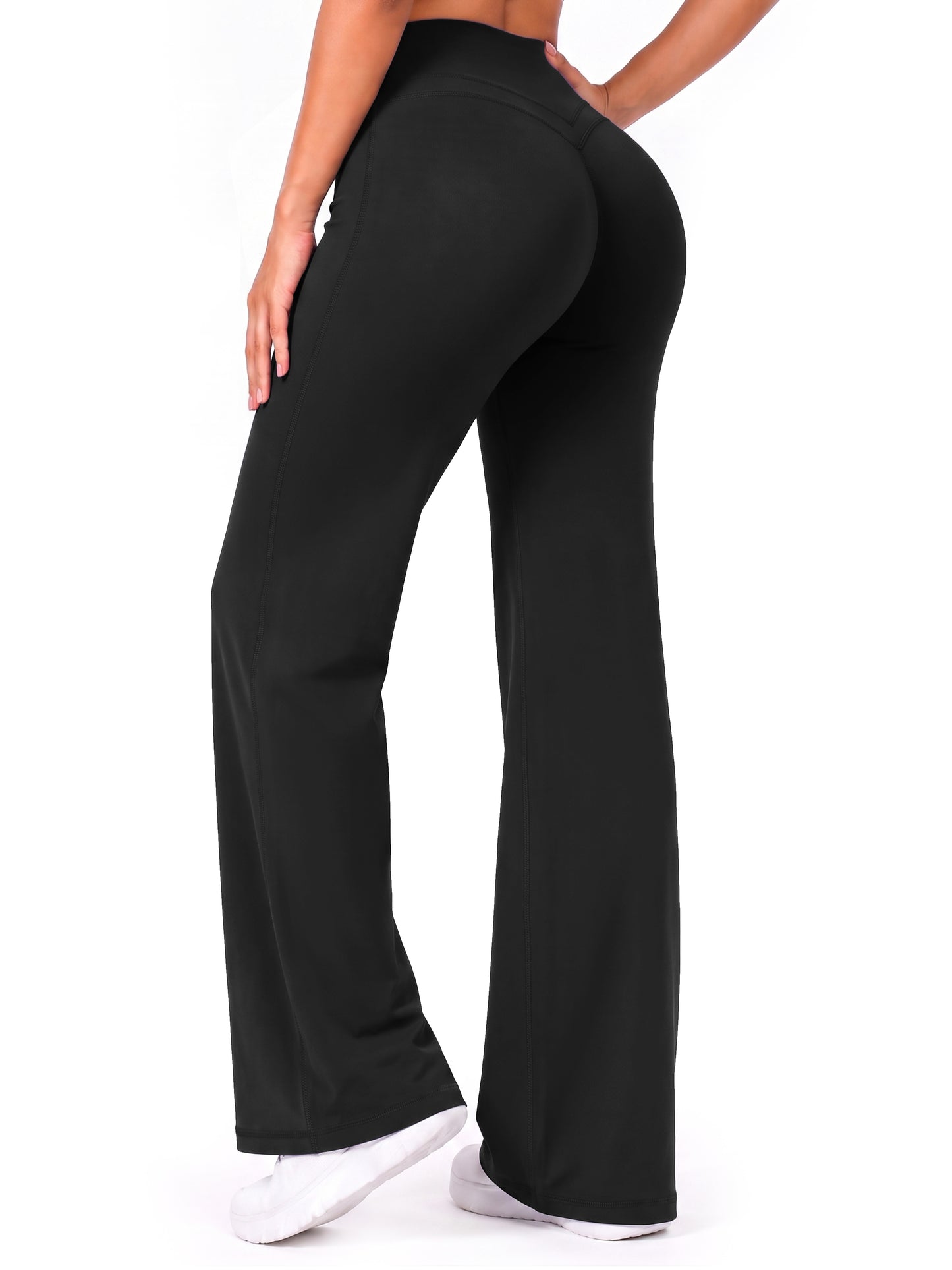 Sunzel Women's Wide Leg Yoga Pants Straight Leg High Waist Workout Leggings | No Front Seam, Hidden Butt Scrunch, Butt-Lifting Fit, Buttery-Soft Feel, Tummy Control, Multiple Inseams For Various Heights