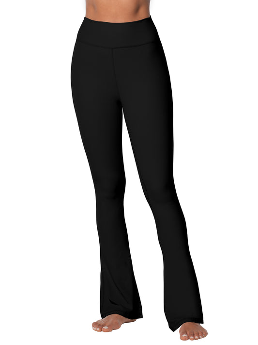 Funidos High-Waisted Yoga Pants Flare Leggings with Tummy Control No Front Seam Workout Fitness