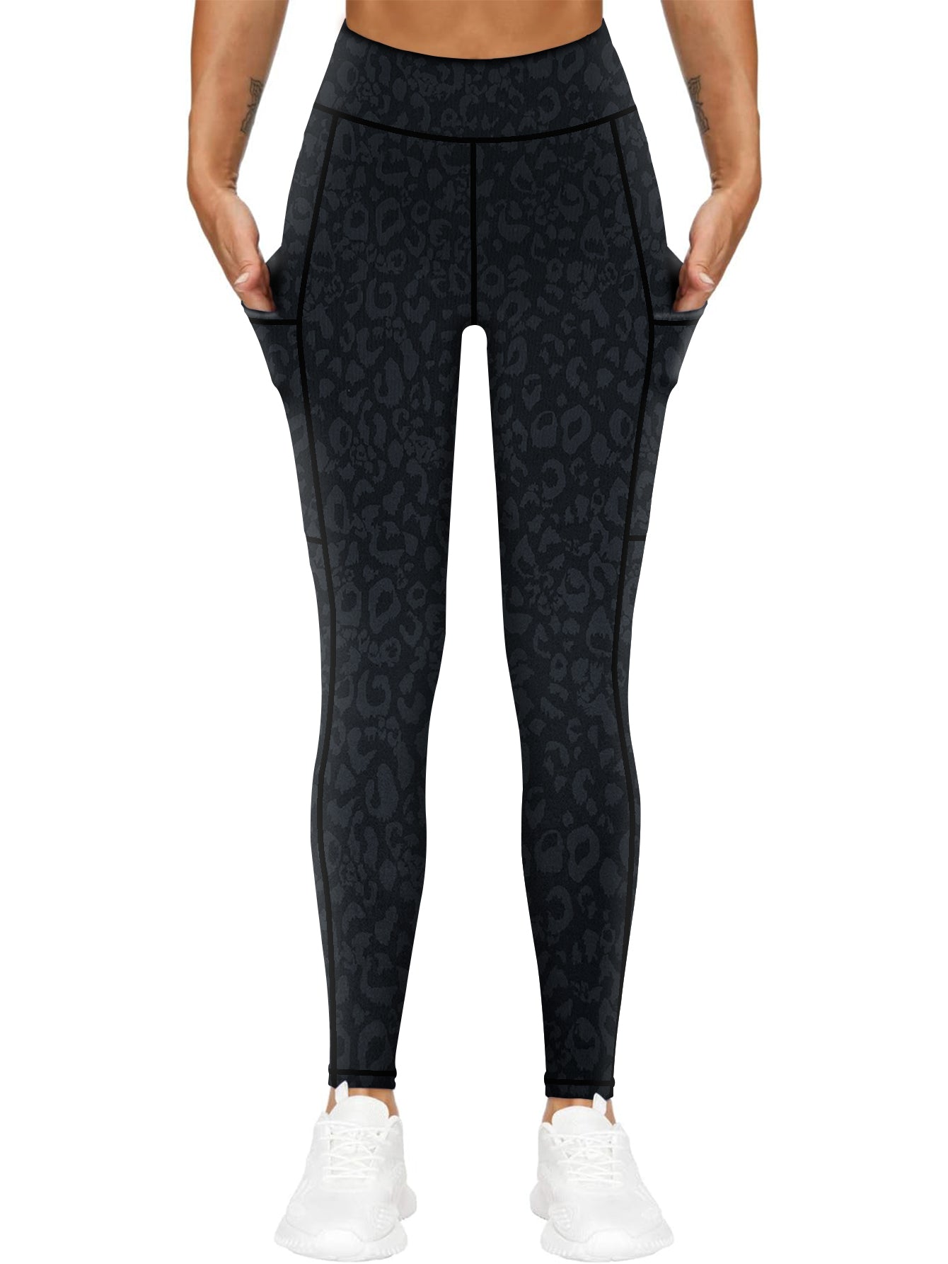 High-Waist Yoga Pants with Side Pocket Stretchable Comfortable Workout Leggings for Women Available in S-XXL Perfect for Yoga Gym and Daily Wear
