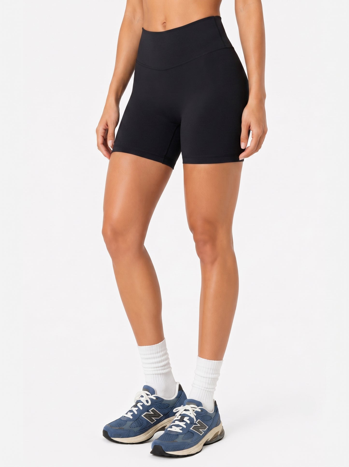Sunzel No Front Seam High Waist Biker Shorts for Women, Squat Proof Yoga Workout Gym Bike Shorts