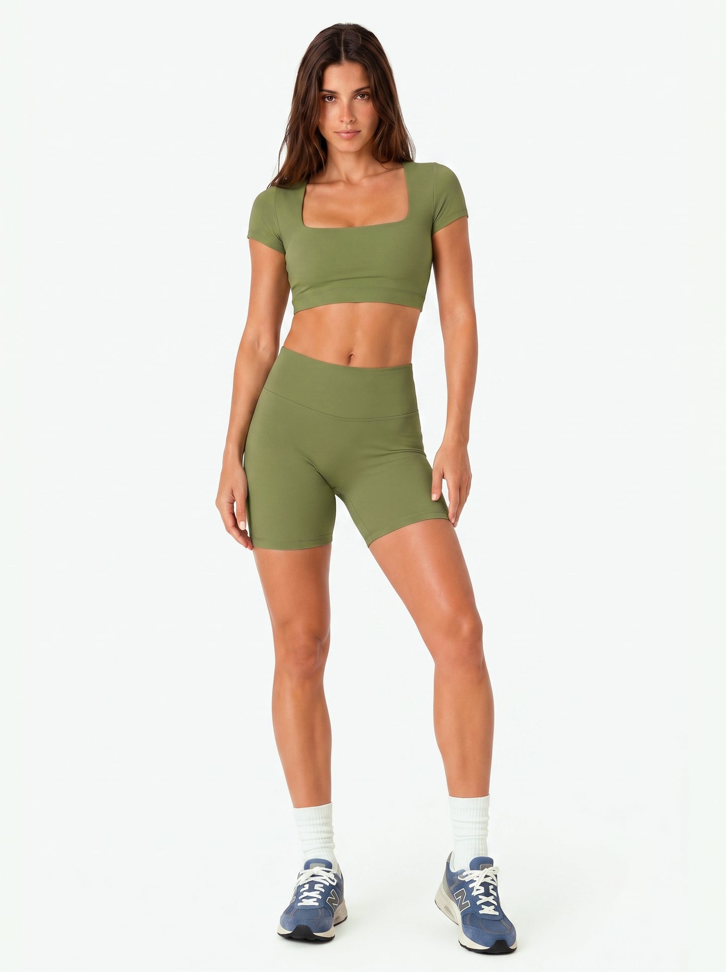 Sunzel No Front Seam High Waist Biker Shorts for Women, Squat Proof Yoga Workout Gym Bike Shorts