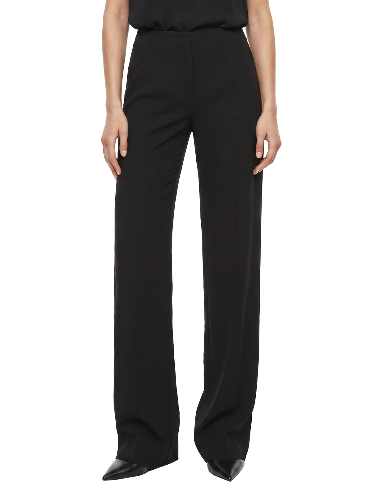 Sunzel Women's Mid Rise Wide Leg Dress Pants Stretchy Office Work Trousers