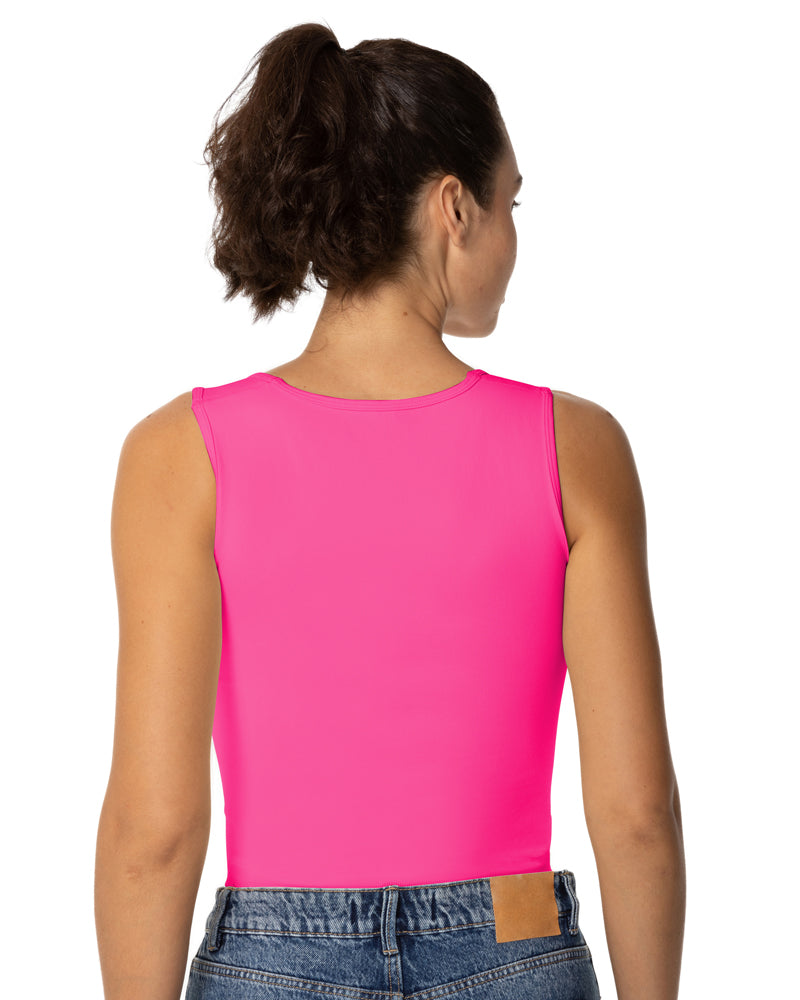 Sunzel Women's Sexy Sleeveless Crop Top Seamless Wide Square Neck Going Out Tops Summer Trendy Workout Yoga Casual Tank Top