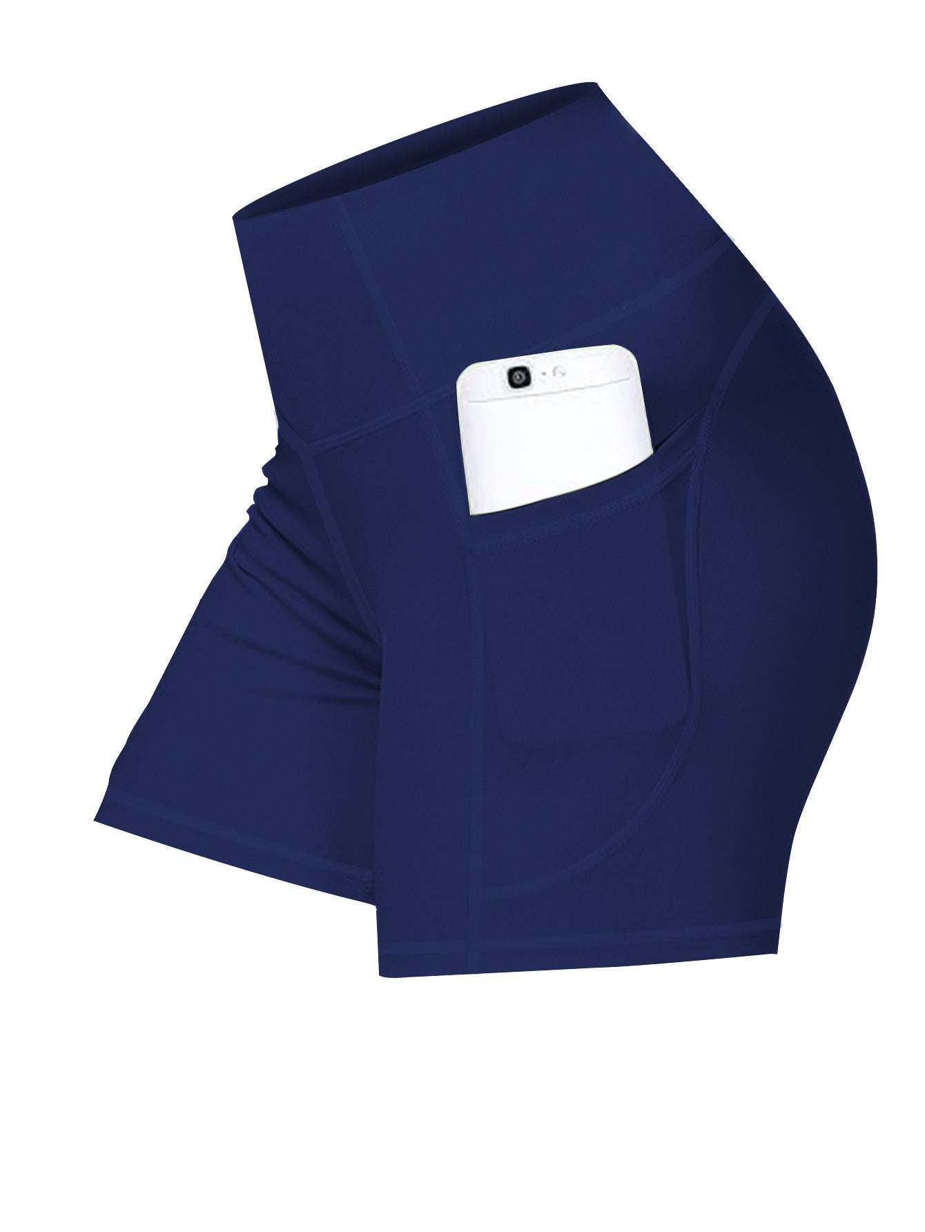 Plus Size 5XL High-Waisted Yoga Shorts for Women Tummy Control Workout Shorts with Phone Pocket Moisture-Wicking Fabric for Running Gym Yoga