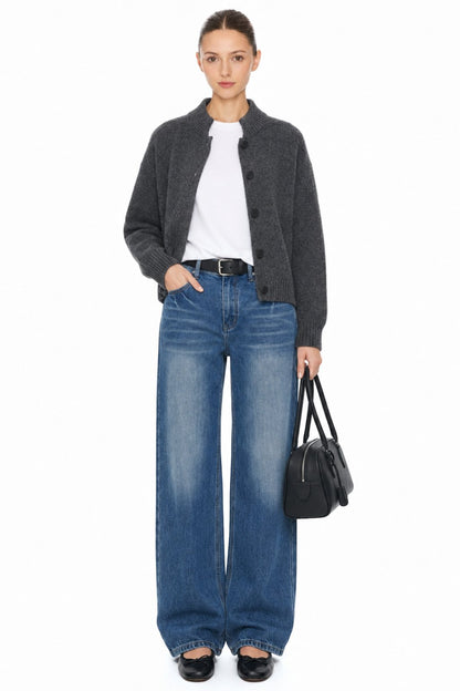 Sunzel Womens Wide Leg Jeans High Waisted Denim Pants, Loose Straight Vintage Jeans with Pockets Casual Streetwear