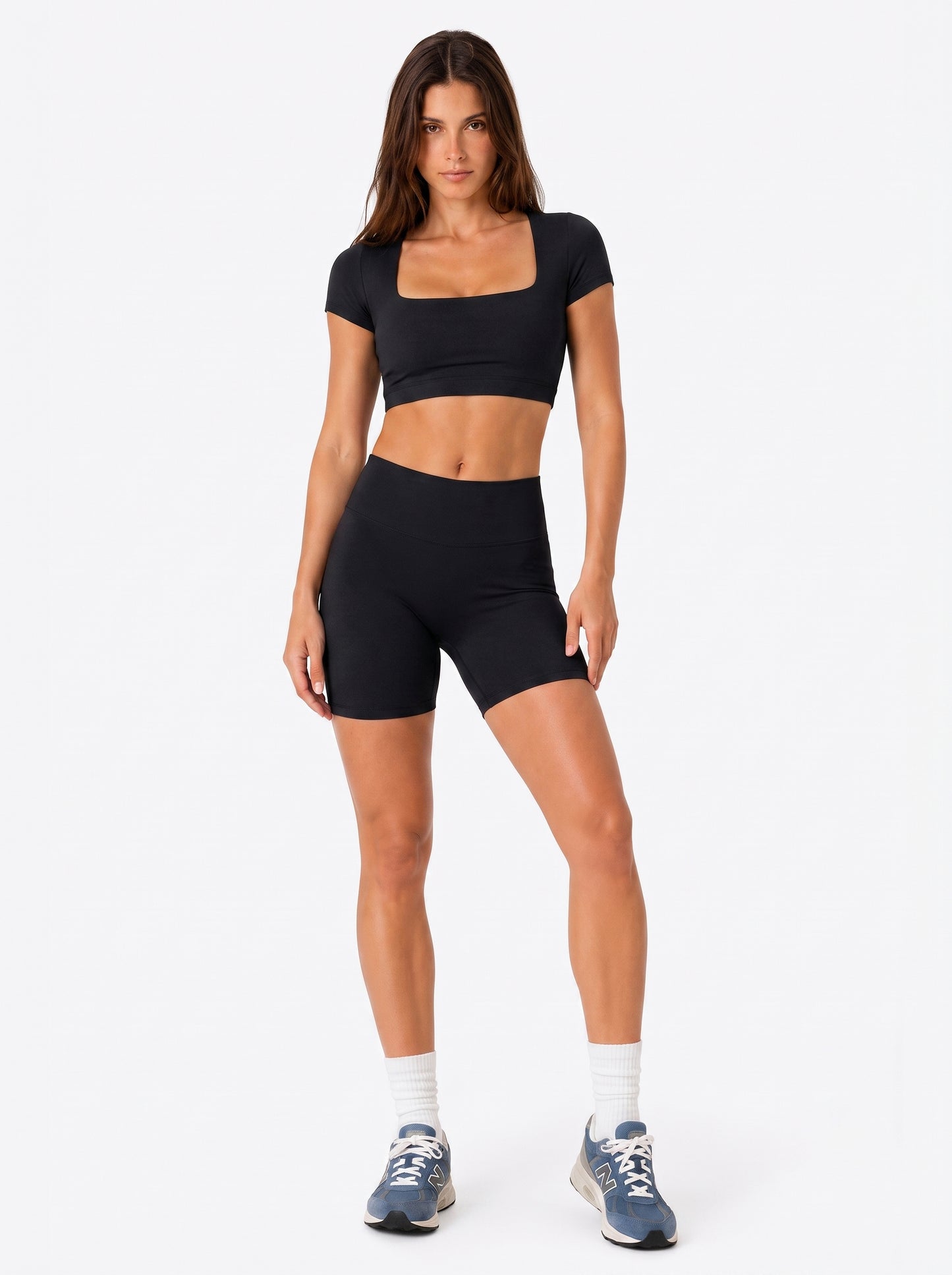 Sunzel No Front Seam High Waist Biker Shorts for Women, Squat Proof Yoga Workout Gym Bike Shorts