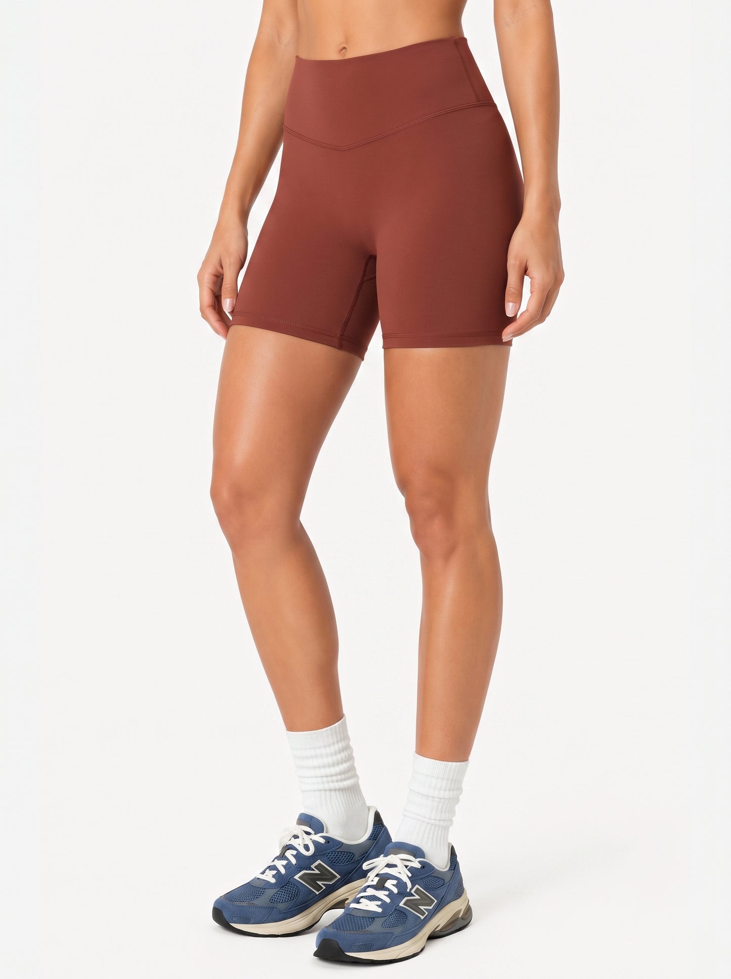 Sunzel No Front Seam High Waist Biker Shorts for Women, Squat Proof Yoga Workout Gym Bike Shorts