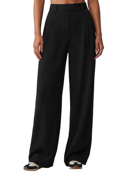 Sunzel Pleated Wide Leg Dress Pants for Women High Waisted Workout Trousers