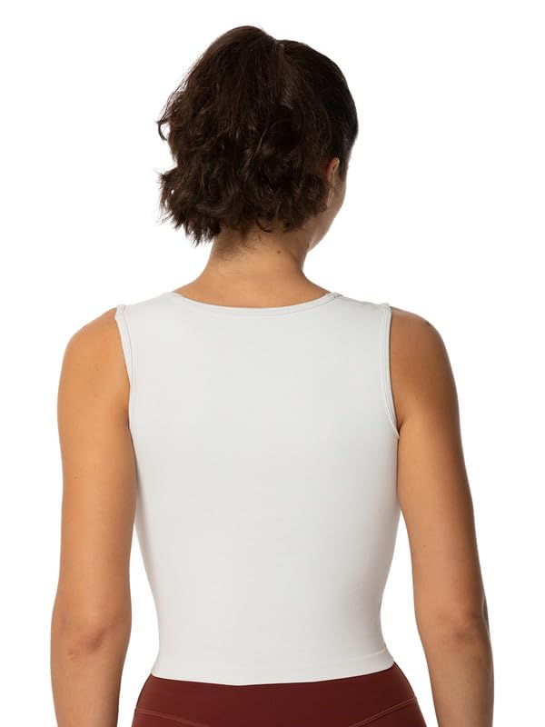 Sunzel Women's Sexy Sleeveless Crop Top Seamless Wide Square Neck Going Out Tops Summer Trendy Workout Yoga Casual Tank Top