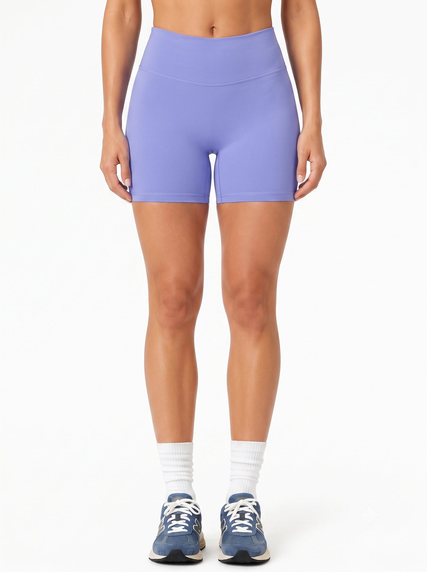Sunzel No Front Seam High Waist Biker Shorts for Women, Squat Proof Yoga Workout Gym Bike Shorts