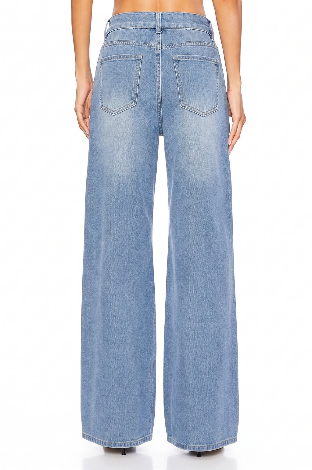 Sunzel Womens Baggy Wide Leg Jeans Low Rise Loose Fit Denim Pants, Light Wash Full Length Y2K Streetwear Jeans with Pockets