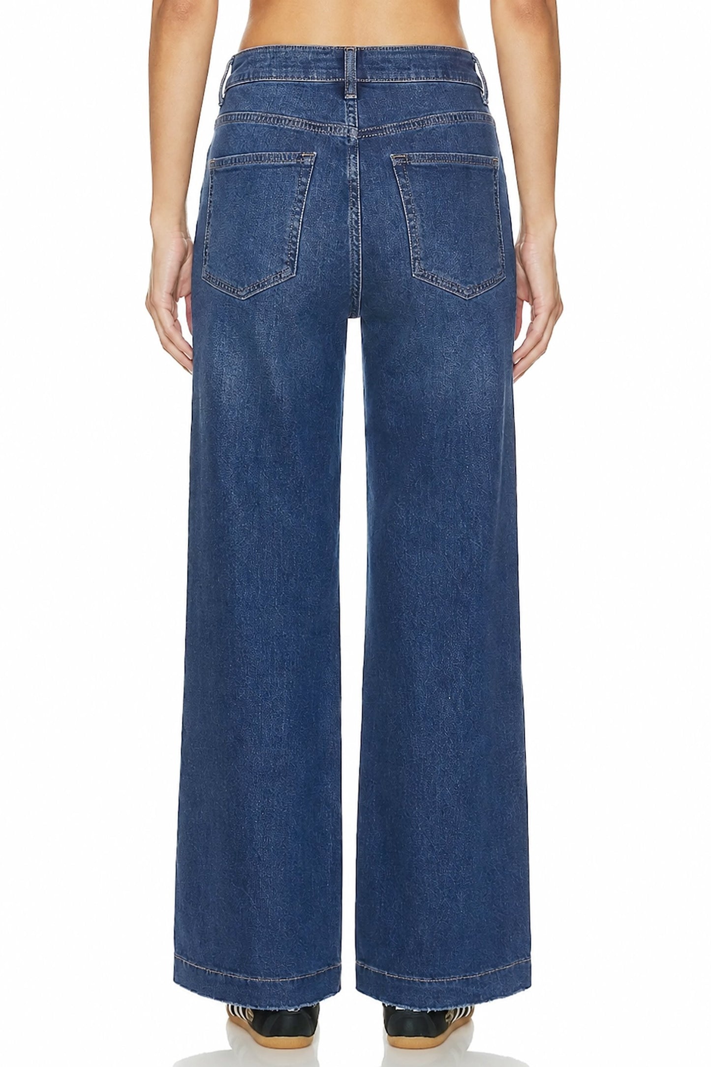 Sunzel Women's High Waisted Wide Leg Jeans Tie Waist Denim Pants, Relaxed Straight Leg Jeans with Pockets, Casual Loose Fit Jeans