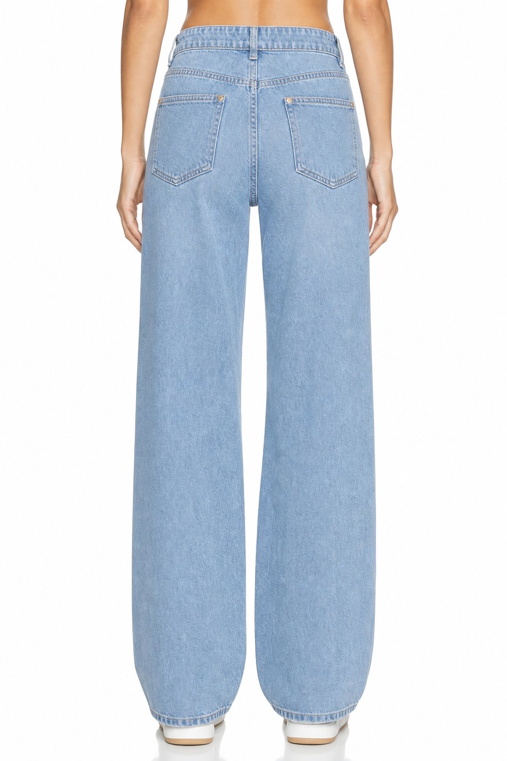 Sunzel Womens Drawstring Wide Leg Jeans High Waisted Elastic Waist Denim Pants with Pockets