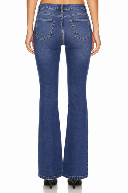Sunzel Women's High Waisted Flare Jeans Button Fly Denim Pants, Butt Lifting Bootcut Jeans with Pockets, Slim Fit Full Length Jeans