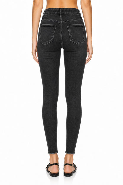 Sunzel Womens Crossover Waist Skinny Jeans High Waisted Ripped Denim Pants Pocket Smoothing Stretch Slim Ankle Jeans