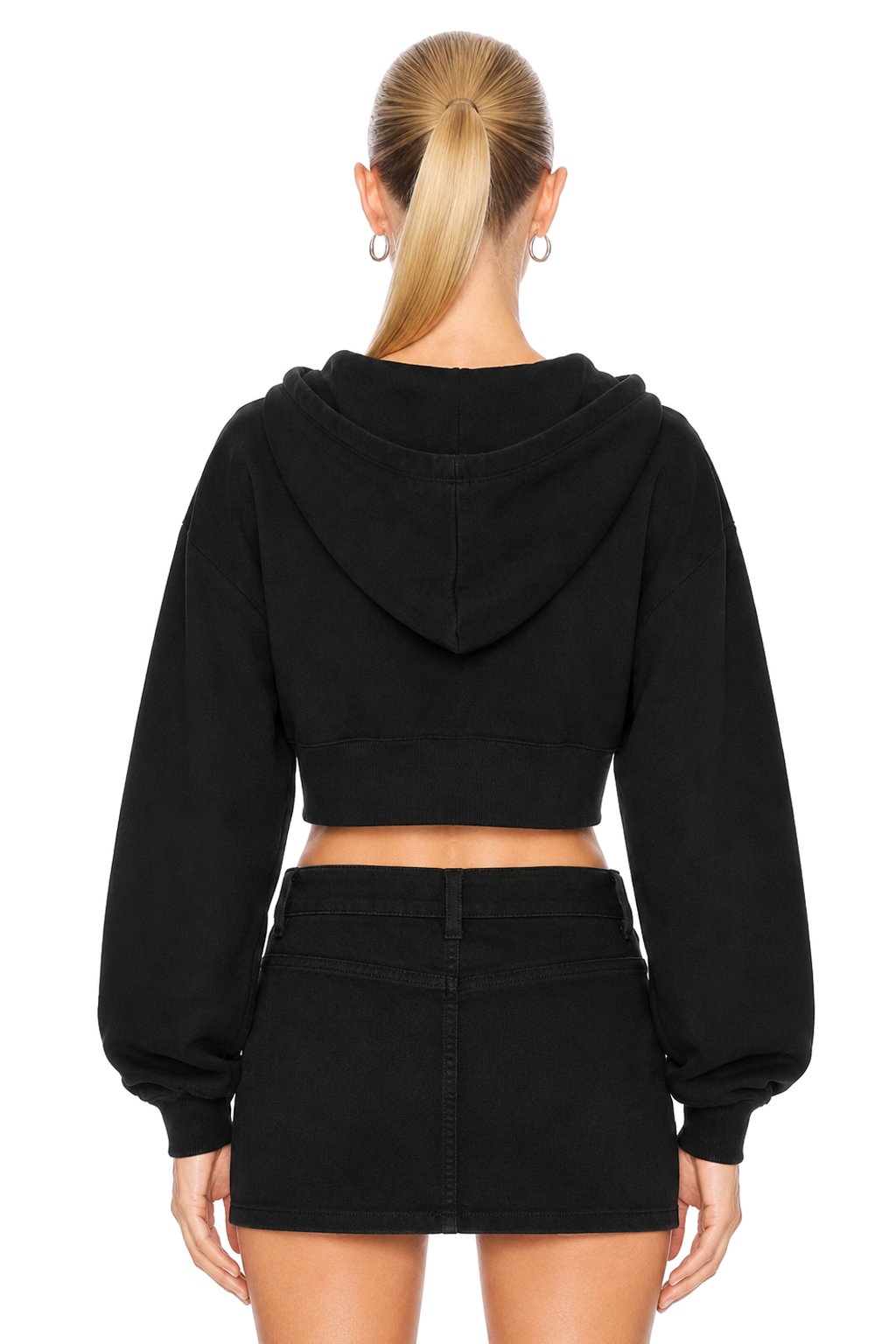 Sunzel Womens Cropped Zip Up Hoodie Long Sleeve Hooded Sweatshirt, Drawstring Loose Fit Casual Lightweight Jacket for Women